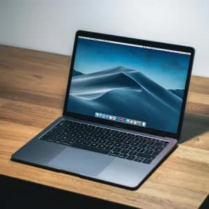 Slim modern laptop workstation computer